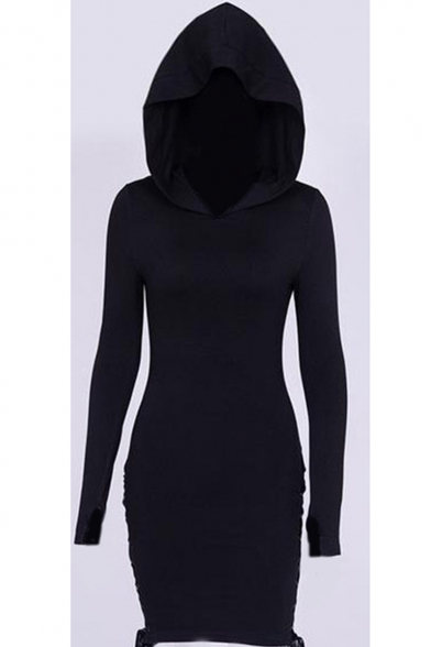 fitted hoodie dress