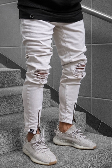 white ripped jeans guys