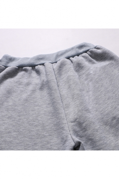 Men's New Fashion Fire Pattern Drawstring Waist Casual Cotton Sports Sweatpants
