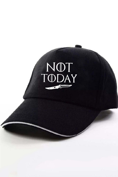 Popular Cool Letter NOT TODAY Pattern Unisex Outdoor Hip Hop Baseball Cap Hat