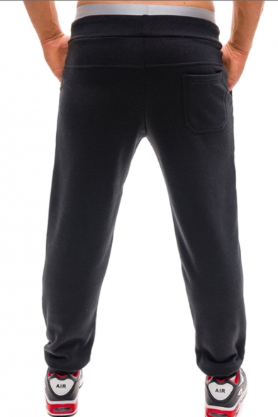 Popular Fashion Simple Plain Utility Pockets Drawstring Waist Casual Relaxed Sweatpants for Men