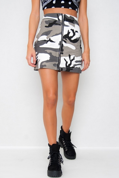 camo bodycon skirt