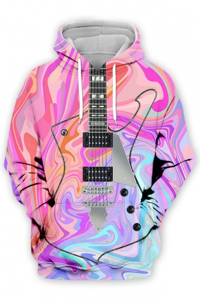 Cool Creative Guitar 3D Printed Sport Loose Unisex Hoodie