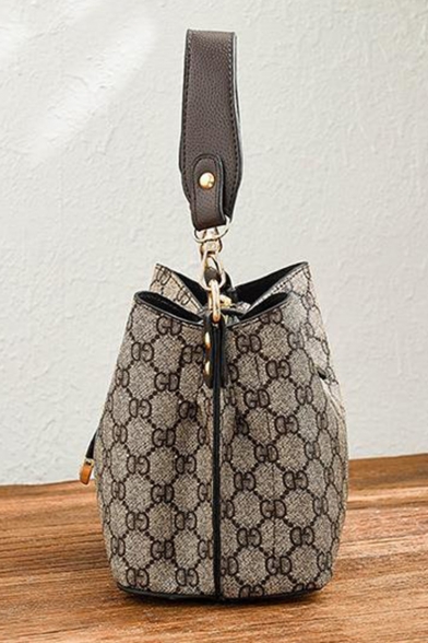Fashion Classic Plain Belt Buckle Bucket Shoulder Handbag 22*12*18 CM