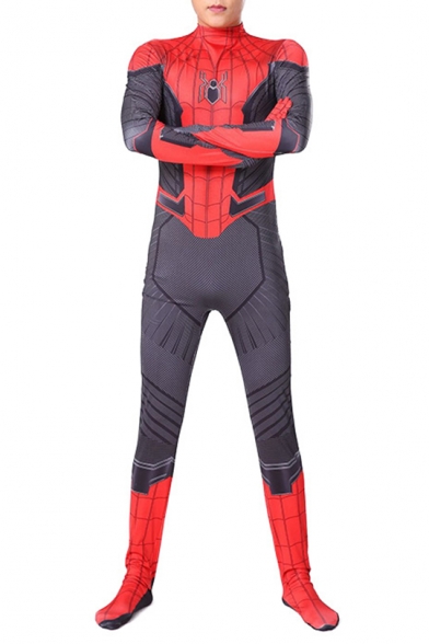 Hot Popular 3D Cosplay Costume Spider Far From Home Red Slim Fitted Tight Bodysuit Jumpsuits