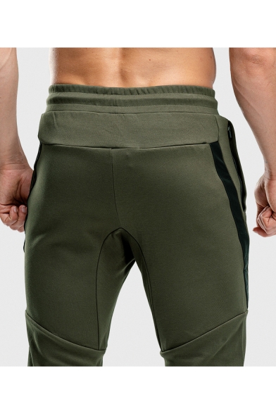 Men's New Fashion Letter Printed Tape Side Drawstring Waist Casual Slim Jogging Pants Sports Pencil Pants