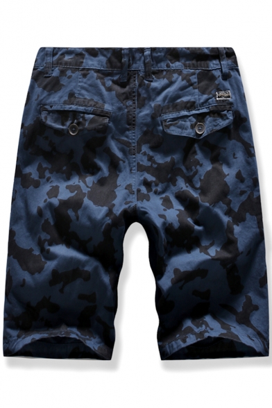 Men's Summer Trendy Cool Camouflage Printed Zipped Cargo Shorts