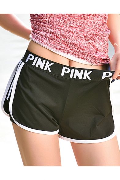 Popular Letter PINK Waist Loose Sport Quick Dry Yoga Running Shorts