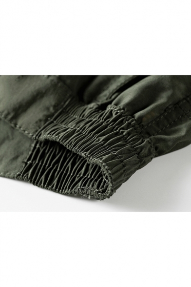 Men's Simple Fashion Solid Color Multi-pocket Outdoor Casual Cargo Pants