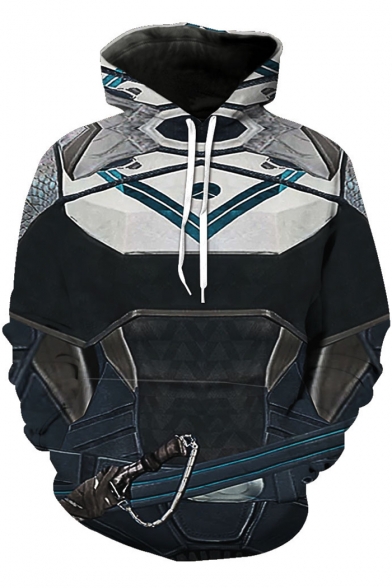 Mens New Stylish Cool Armour 3D Printed Long Sleeve Casual Sport Pullover Hoodie