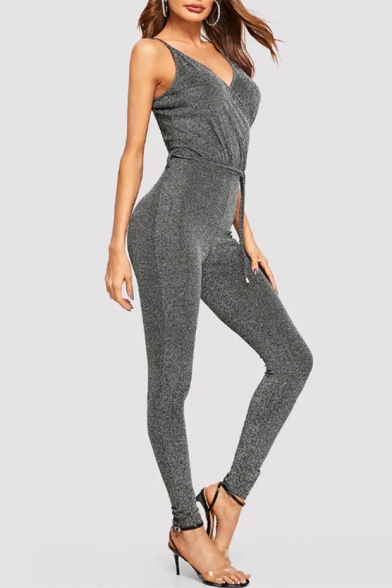 grey fitted jumpsuit