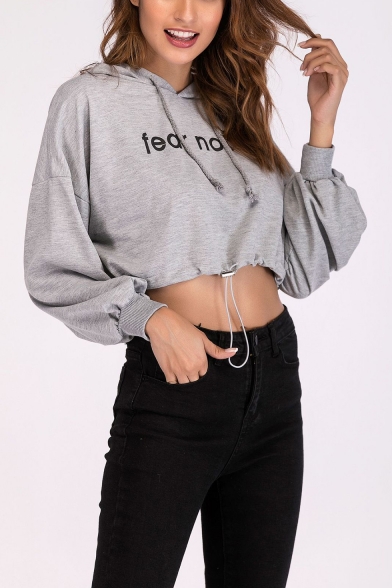 drawstring hem sweatshirt