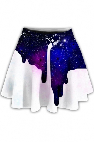 

Hot Fashion Unique Galaxy Dropped Milk Printed Mini A-Line Skater Skirt, Color 1;color 2;color 3;color 4;color 5;color 6;color 7;color 8;color 9;color 10, LM542542