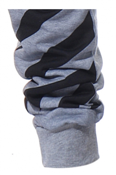 Men's Fashion Camouflage Letter SPORTS Diagonal Stripes Printed Drawstring Waist Casual Sweatpants