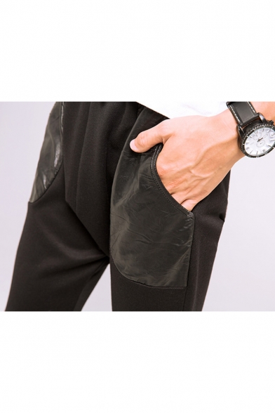 Men's New Fashion Simple Plain Drawstring Waist Slim Fit Sports Sweatpants