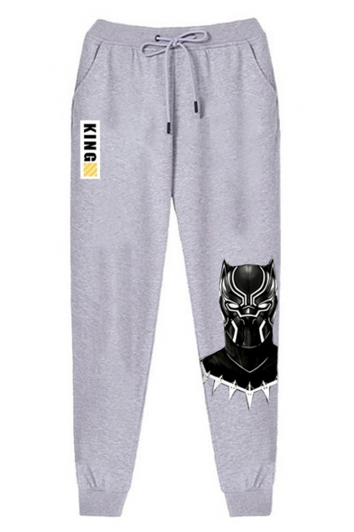 Hot Fashion Letter KING Printed Drawstring Waist Casual Jogging Sweatpants for Guys