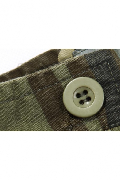 Men's Popular Fashion Cool Camouflage Printed Multi-pocket Military Cargo Pants