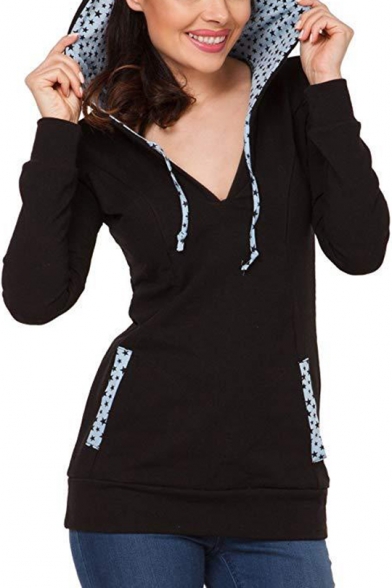New Fashion Trendy Striped Printed Long Sleeve Zipper Front Marternity Nursing Hoodie