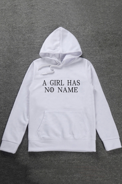 

Popular Simple Letter A GIRL HAS NO NAME Printed Long Sleeve Casual Sport Hoodie, Black;dark navy;pink;red;white;gray, LC541026