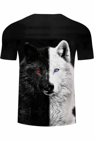 Geometrical Wolf T-Shirt White popularshop Alpha-Spirit 