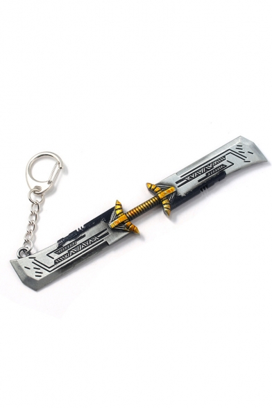 Cool Creative Sword Shaped Silver Key Ring