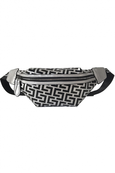 Designer Fashion Pattern Laser Crossbody Belt Bag with Zipper 29*15*4 CM