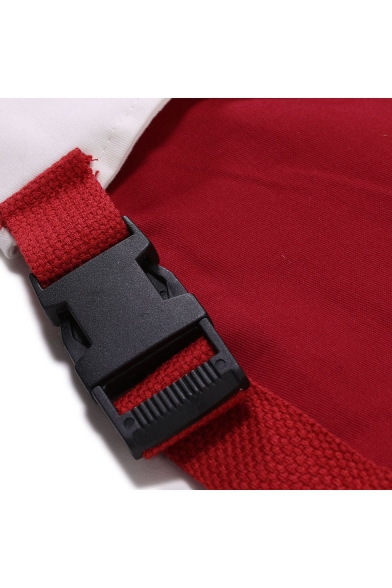 Men's Summer New Stylish Colorblock Buckle Flap Pocket Drawstring Waist Leisure Cotton Cargo Shorts