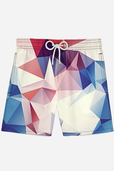 Hot Stylish Cool 3D Print Casual Drawstring Waist Sport Swim Trunks for Men