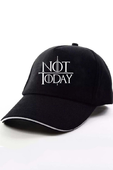Popular Cool Letter NOT TODAY Pattern Unisex Outdoor Hip Hop Baseball Cap Hat