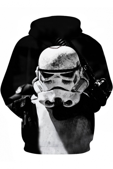Popular Star Wars Darth Vader 3D Figure Printed Long Sleeve Black Hoodie