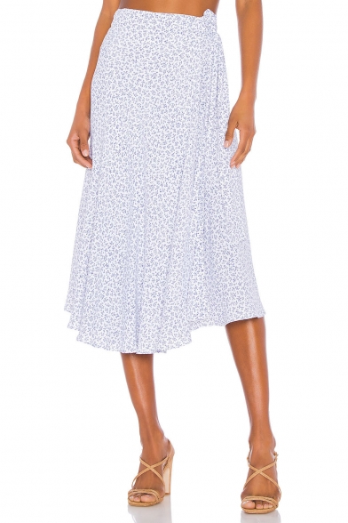 Summer Hot Stylish High Waist Casual Holiday Midi A-Line Skirt