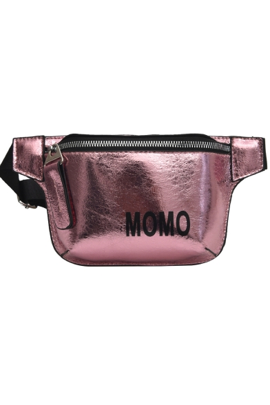 Fashion Letter MOMO Printed Laser Hip Pop Sports Crossbody Belt Bag 25*13*6 CM