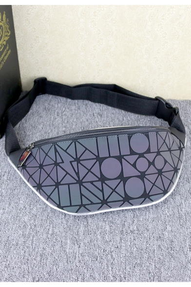 Hot Fashion Geometric Luminous Pattern Laser Fanny Pack Belt Bag 35*14 CM