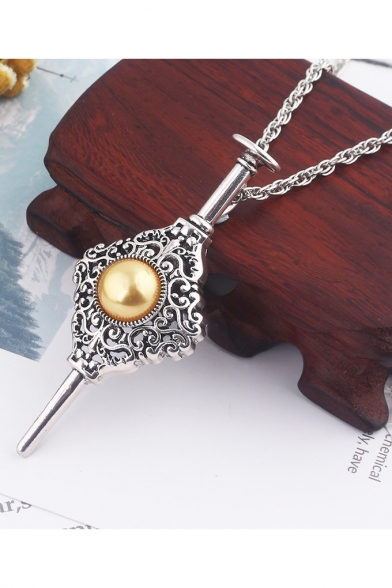Fashion Stylish Gold Pearl Studded Silver Necklace