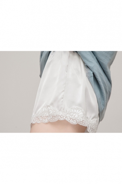Girls Summer Chic Fashion Lace-Trimmed Elastic Waist Safety Pants Underwear Shorts