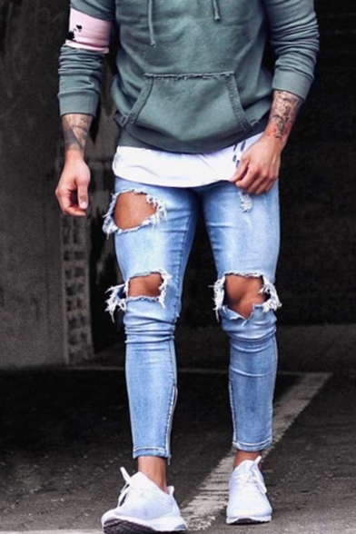 men's skinny ripped jeans