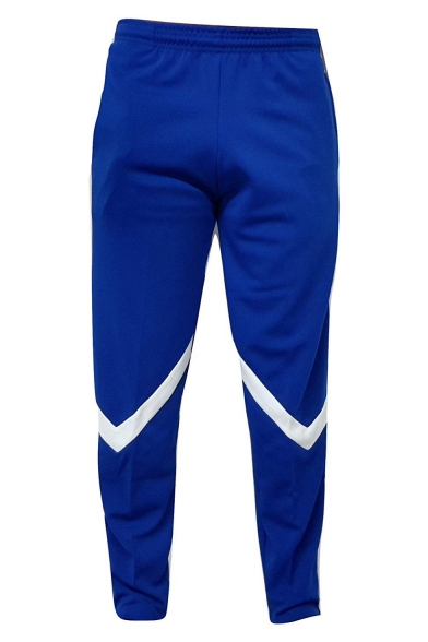 Men's Popular Fashion Colorblock Patch Zippered Vent Casual Sports Sweatpants