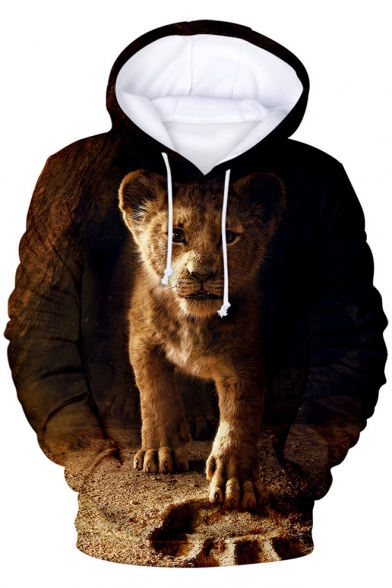 Popular The Lion King Simba 3D Printed Basic Long Sleeve Pullover Hoodie