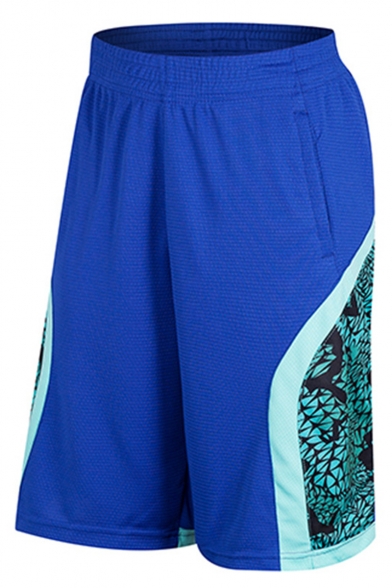 Summer New Fashion Printed Elastic Waist Cycling Shorts Casual Sport Athletic Shorts for Men