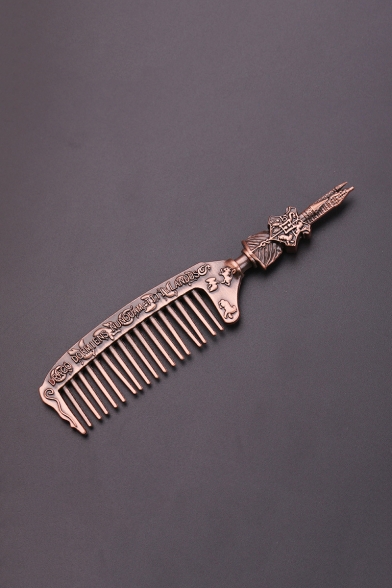 Vintage Hogwarts Logo Letter Carved Comb for Gift