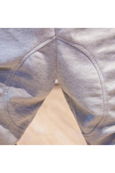 Designer Fashion Simple Plain Drop-Crotch Joggers Sweatpants Harem Pants for Guys