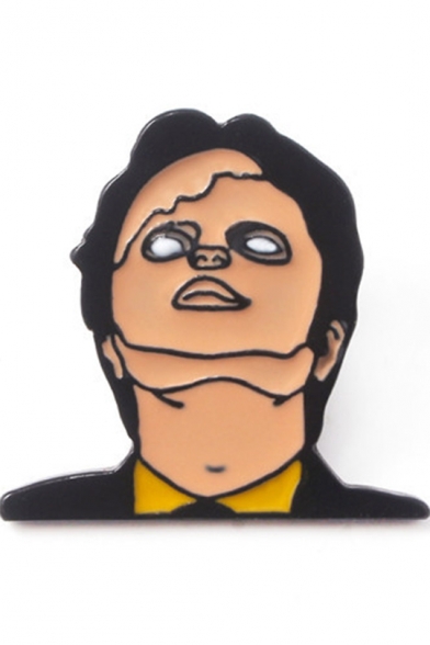 Funny Cartoon Figure Shaped Brooch Badge