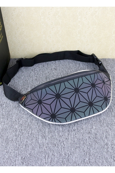 Hot Fashion Geometric Luminous Pattern Laser Fanny Pack Belt Bag 35*14 CM