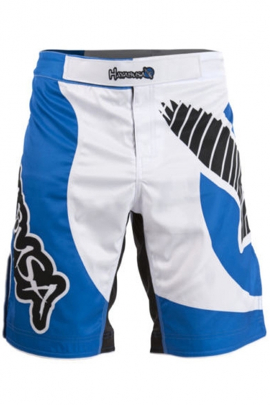 Men's Cool Fashion Letter Eagle Printed Professional Boxing Shorts