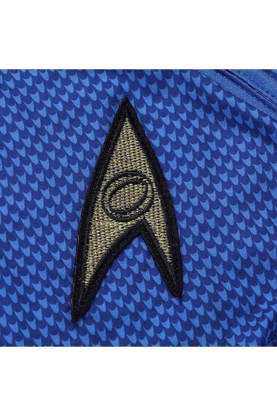 Womens Hot Trendy Plain Short Sleeve Star Trek Logo Printed Mini Shift Dress