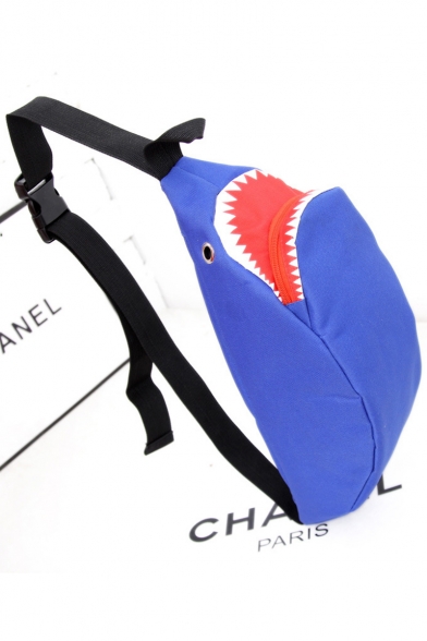 Fashion Cartoon Shark Shape Crossbody Chest Bag Belt Bag 38*15*12 CM