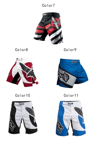 Men's Cool Fashion Letter Eagle Printed Professional Boxing Shorts