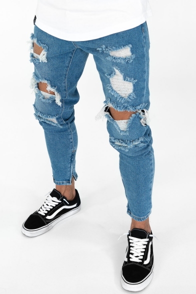frayed ripped jeans