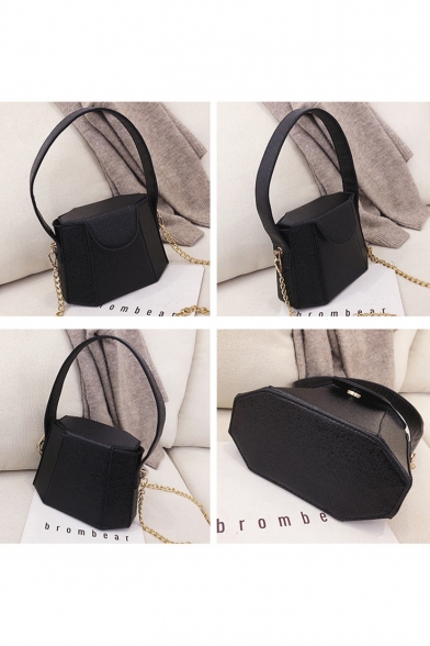 Designer Personalized Polygon Laser Crossbody Bucket Handbag with Chain Strap 20*13.5*10 CM