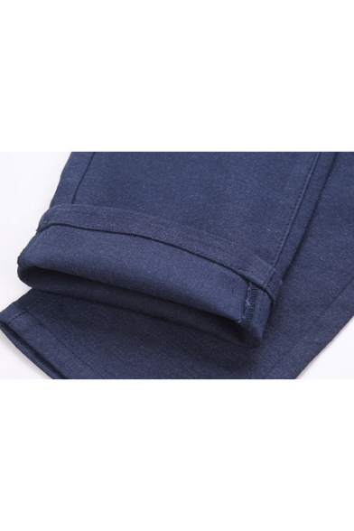 Men's Fashion Classic Simple Plain Slim Fit Business Casual Dress Pants